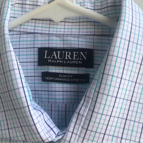 Lauren Ralph Lauren slim fit collar check print shirt| button up/down size S - Picture 5 of 8